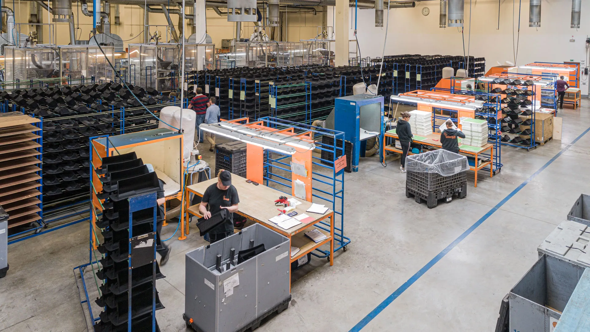 Produktion in Janovice: Flockerei